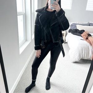 Zara // Moto Sherpa Biker Jacket